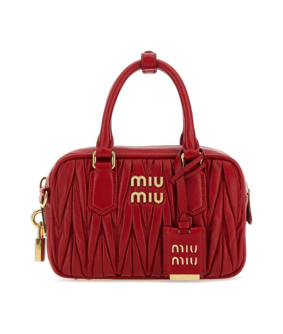 Tiziano Red Nappa Leather Handbag | Italist.com US