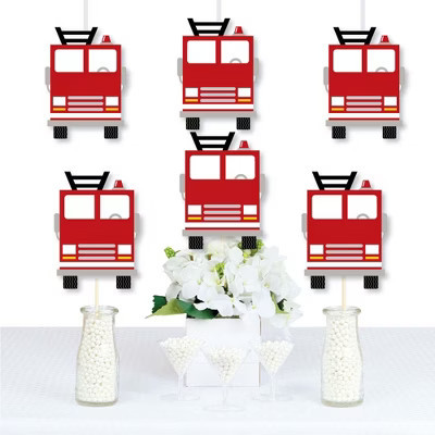Big Dot of Happiness Fired Up Fire Truck - Decorations DIY Firefighter Firetruck Baby Shower or Birthday Party Essentials - Set of 20 | Target