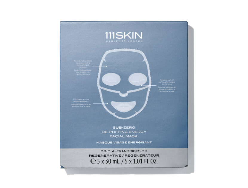 111Skin Sub-Zero De-puffing Energy Facial Mask Box/Cryo De-Puffing Facial Mask (5 Pack) - 5 Masks | Violet Grey