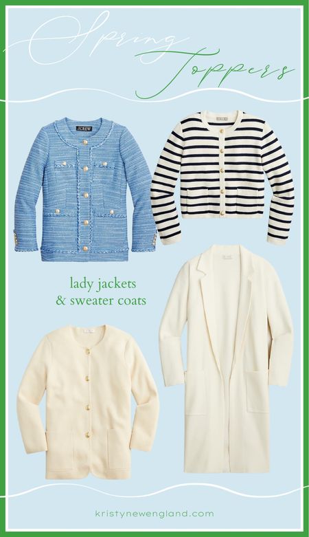 Perfect spring layers with lady jackets, cardigans, and sweater jackets 



#LTKSeasonal #LTKstyletip #LTKFind