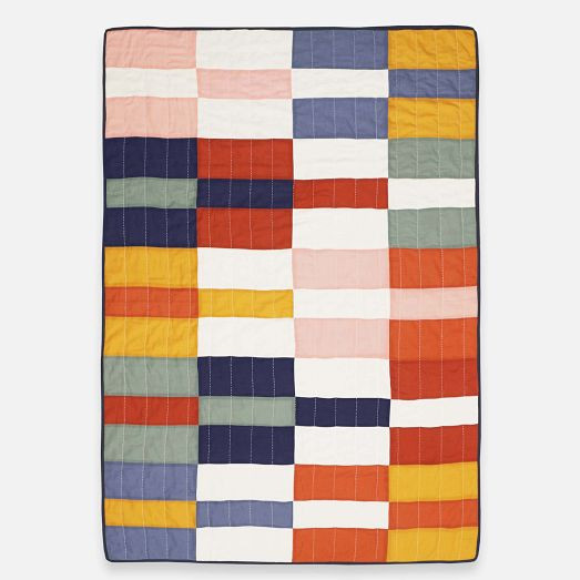 Anchal Project Multi-Check Quilt Throw Collection | West Elm (US)