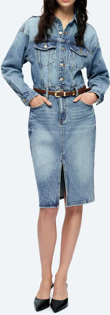 Bayeas Doris Long Sleeve Denim Shirtdress | Nordstrom | Nordstrom
