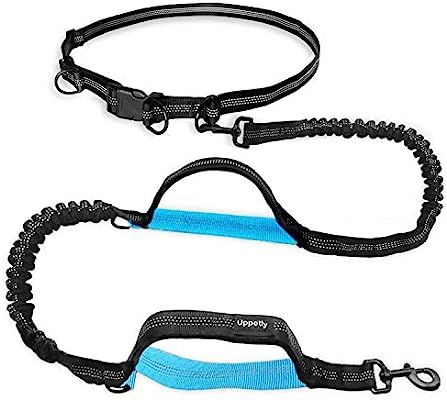 UPPETLY Hands Free Dog Running Leash with Adjustable Waist Belt, Dual Handle Elastic Bungees Retr... | Amazon (US)