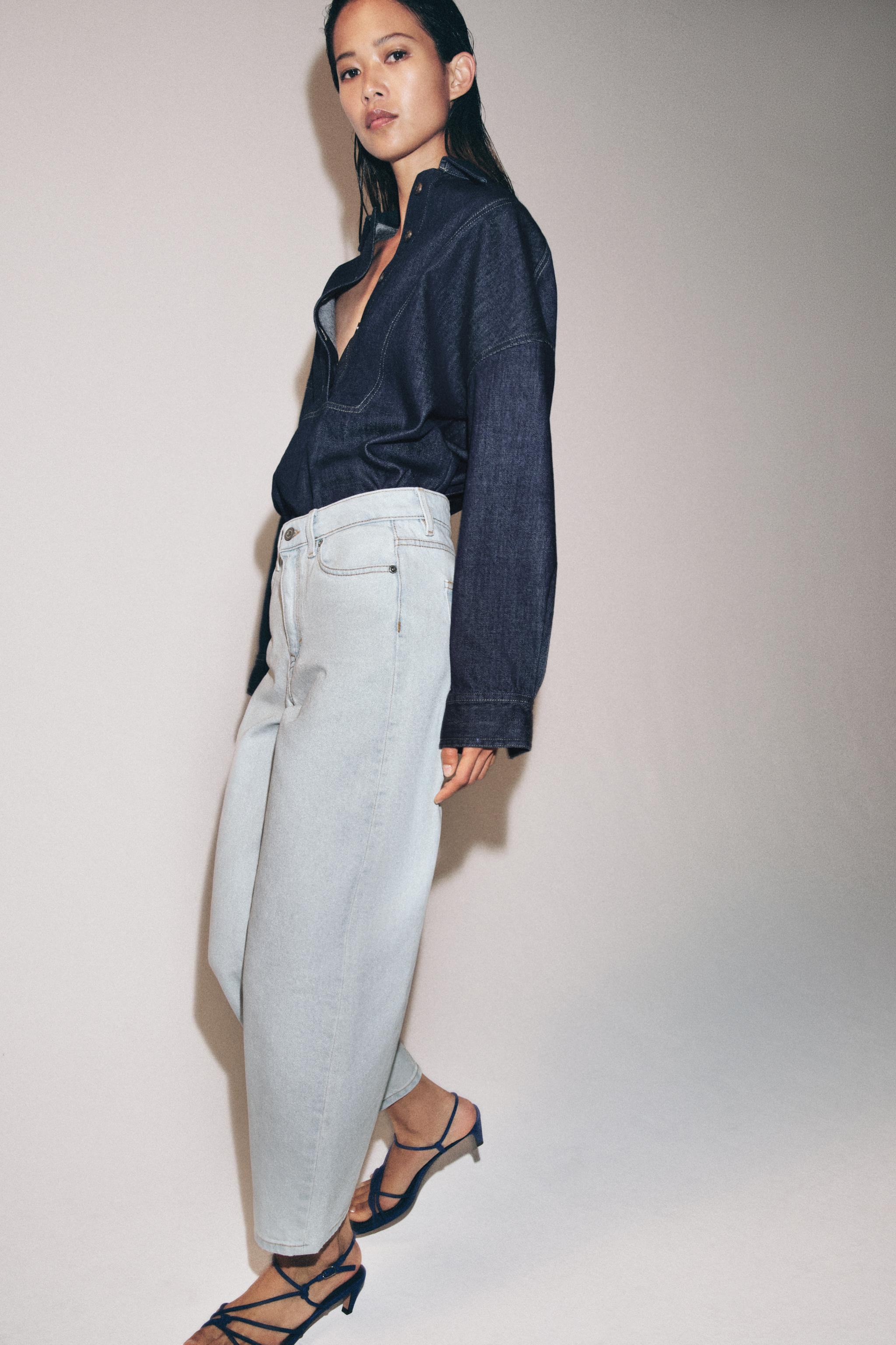 MID-RISE - TAPERED LEG - ANKLE LENGTHZARA WOMAN COLLECTIONMid-rise jeans with belt loops. Five po... | Zara US