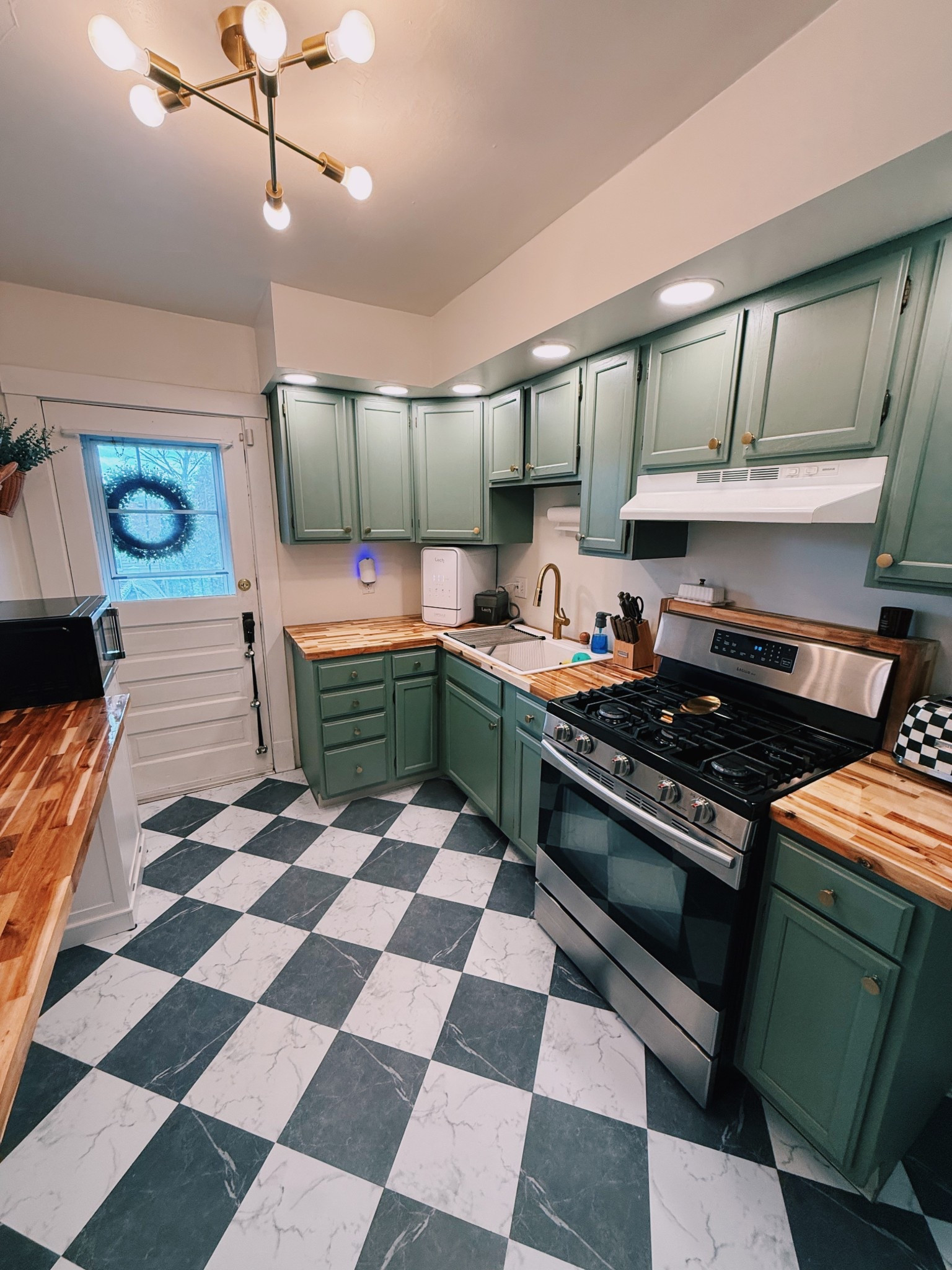 Kitchen inspiration #greenkitchen #farmhouse 

#LTKmomlife #LTKHome