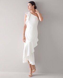 One Shoulder Midi Dress | White House Black Market