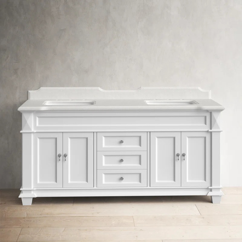Ensa 72'' Double Bathroom Vanity with Quartz Top | Wayfair North America
