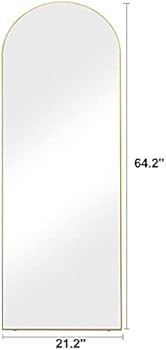 XKZG 65×22 Inch Arched Full Length Mirror Floor Mirror with Stand Full Body Mirror Arched Mirror... | Amazon (US)
