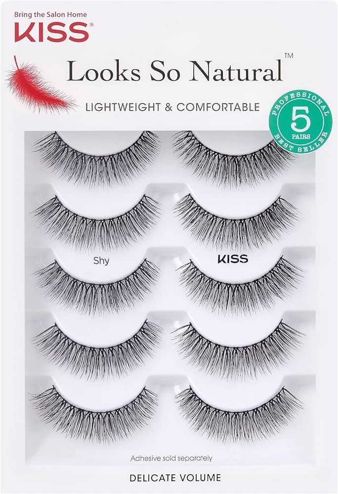 KISS Looks So Natural False Eyelashes Multipack, Lightweight & Comfortable, Tapered End Technolog... | Amazon (US)