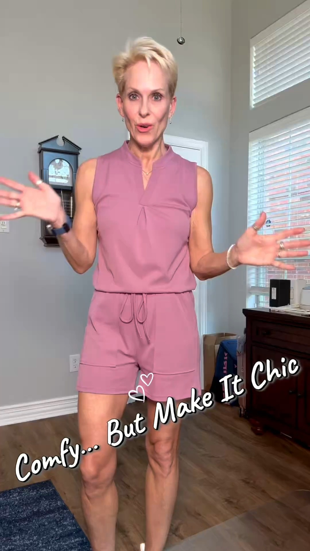 This soft lavender two-piece is the definition of comfy + cute. 

Lightweight, breathable and so flattering with the relaxed fit and drawstring waist. 

Perfect for coffee runs, travel days, or casual errands when you still want to look put together. 💜✨

#ComfyChic
#EverydayStyle
#CasualOutfit
#EffortlessStyle
#WomensFashion

#LTKActive #LTKstyletip