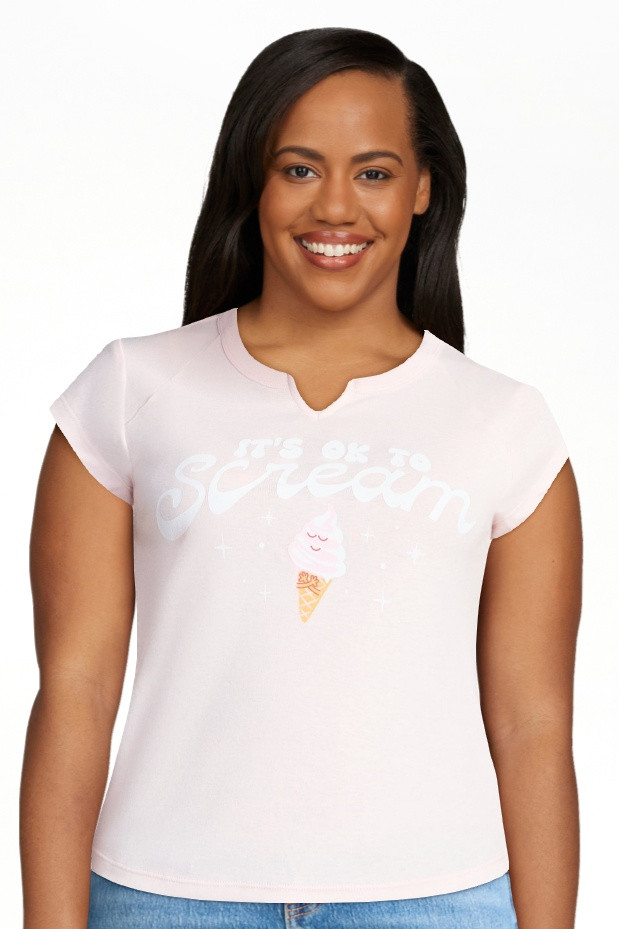Women's Ice Cream Graphic Tee with Short Sleeves, Sizes XXS-XXL | Walmart (US)