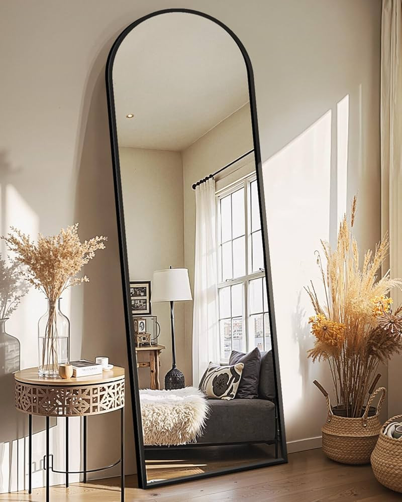 Delma Arched Mirror Full Length,Standing Mirror Full Body,Large Floor with Stand for Wall Entrywa... | Amazon (US)