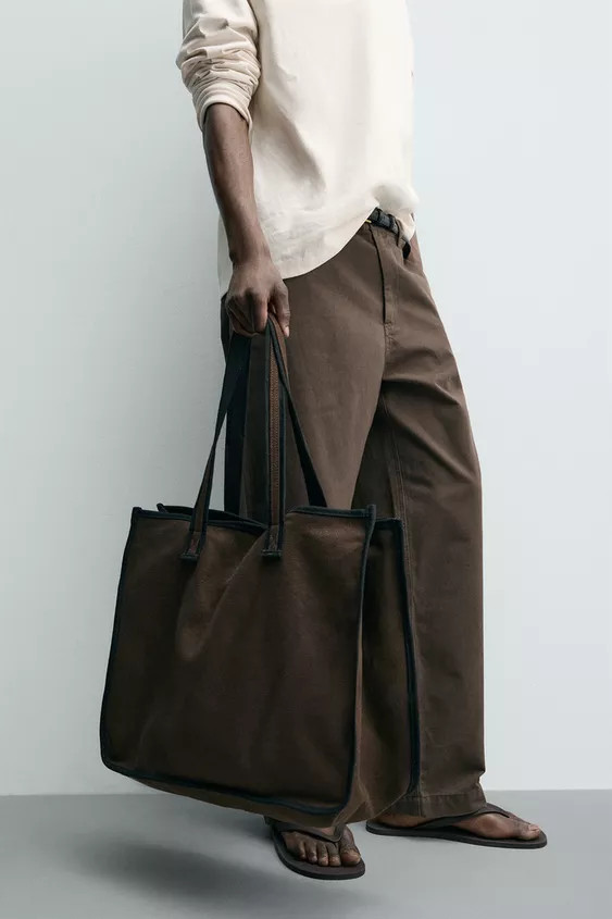 FABRIC SHOPPER BAG | Zara US