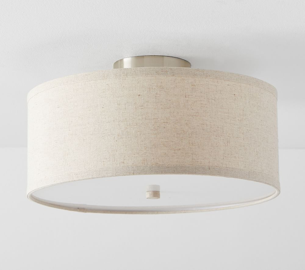Linen Drum Flush Mount (16") | Pottery Barn Kids