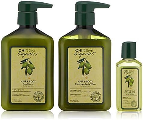 CHI Olive Organics Moisture Trio kit with Shampoo Body Wash, Conditioner and Oil | Amazon (US)