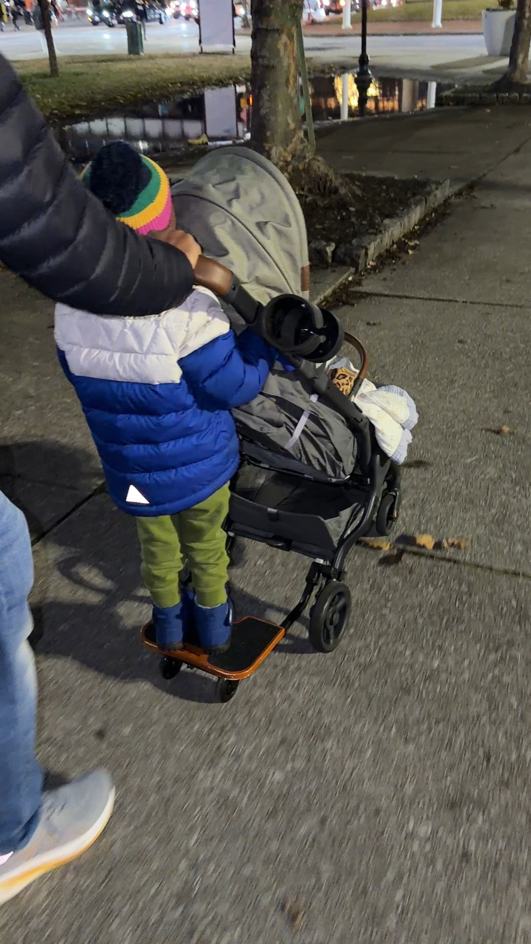 Ergo baby Metro 3 compact stroller.  I love the ride on stand for toddler or older siblings to stand   

#LTKTravel #LTKKids #LTKGiftGuide