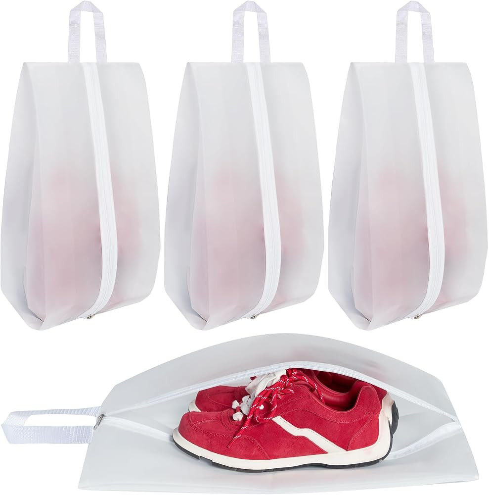 Vorspack Shoe Bags for Travel - 4 Pack Large Transparent Shoe Organizer with Handle Dustproof Sho... | Amazon (US)