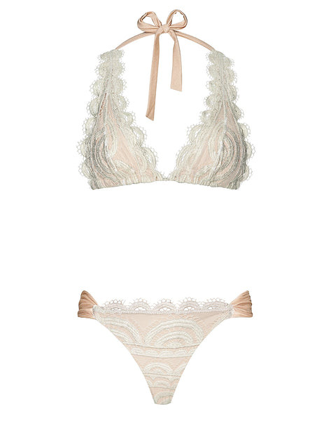 Lace Halter-Lace High Waist Bikini | Swimwear World