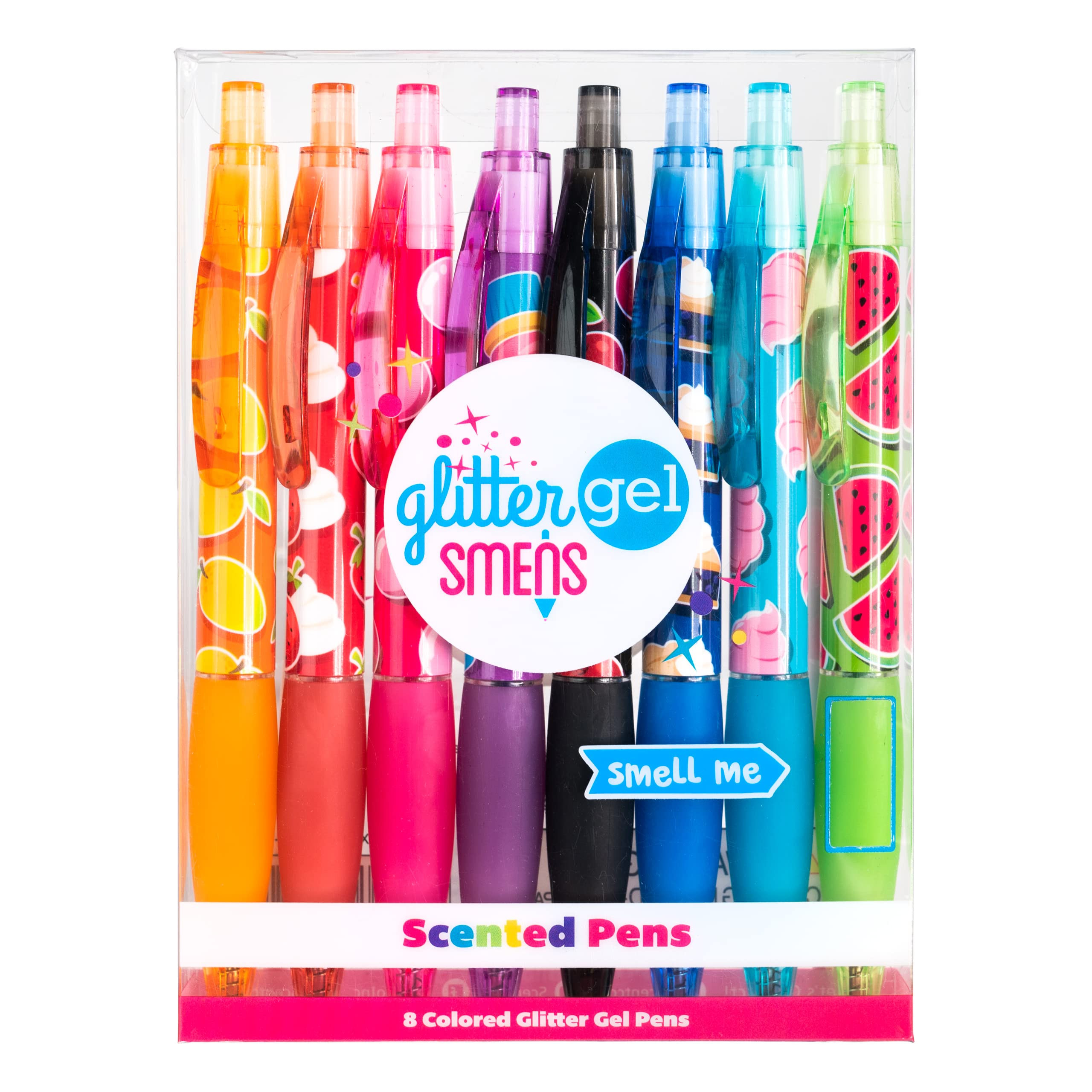 Glitter Gel Smens - Gourmet Scented Pens, Colored Gel Ink, Medium Point, 8 Count | Amazon (US)