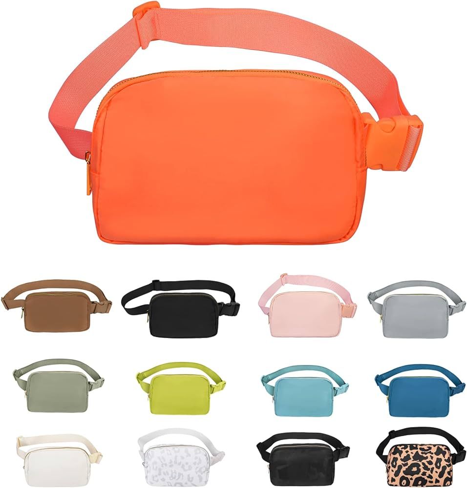 Waist Pack for Running Fanny Pack for Women and Men Crossbody Belt Bag Bum Bag with Adjustable St... | Amazon (US)