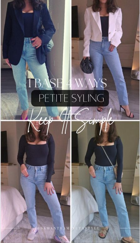 1 BASE 4 WAYS Jeans are by Short Girl Jean. Wearing The CiCi Jean in size 25/26" length Linked similar styles

#LTKover40 #LTKstyletip #LTKshoecrush