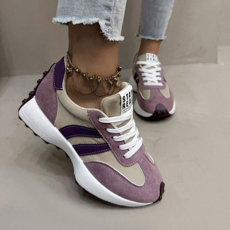 American Popular Women's Casual Sports Shoes, Fashionable And Versatile Lace Up Low Cut Running S... | SHEIN