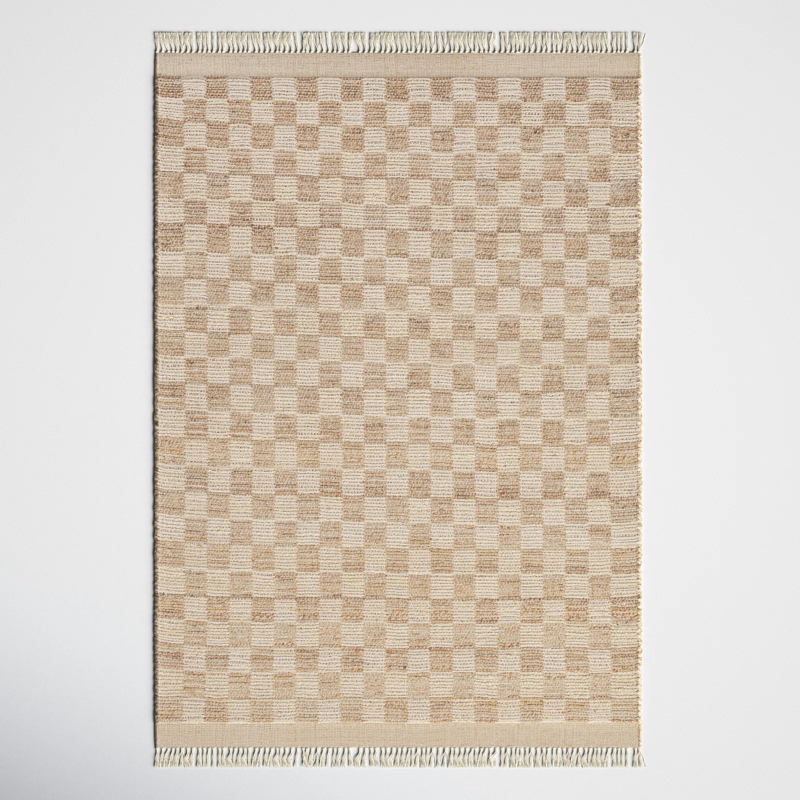 Joss & Main Tali Checkered Handmade Flatweave Area Rug in Brown/Beige & Reviews | Wayfair | Wayfair North America