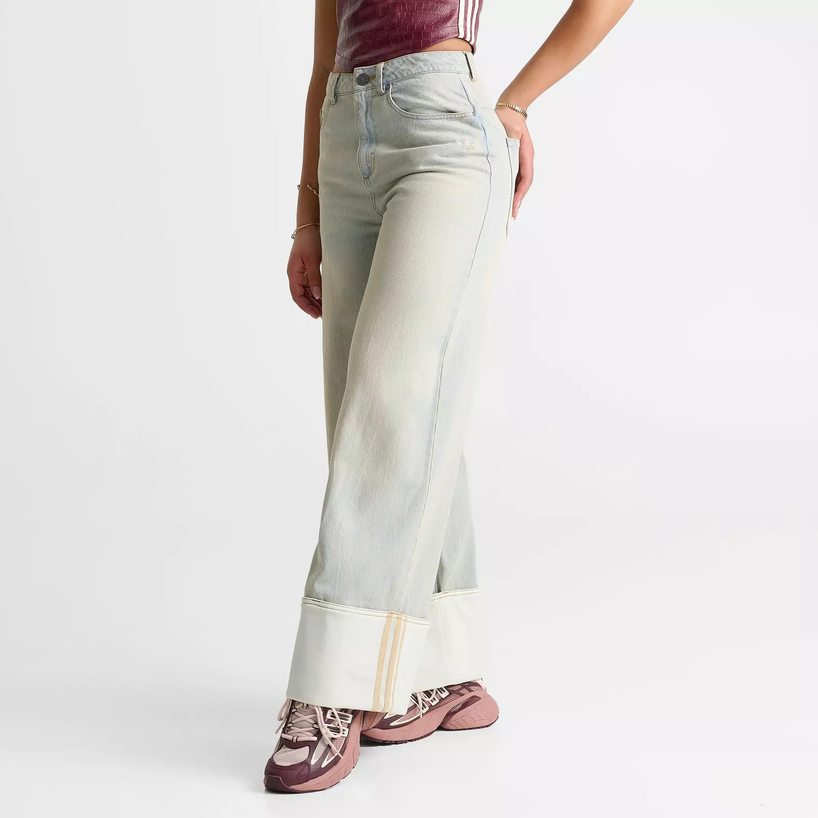 Women's adidas Originals Vintage Wide-Leg Jeans | Finish Line (US)