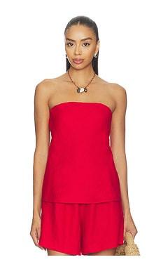DONNI. The Linen Tube Top in Bell Pepper from Revolve.com | Revolve Clothing (Global)