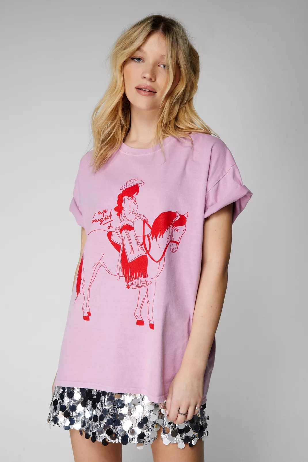 Giddy Up Cowgirl Washed Graphic T-shirt | Nasty Gal US