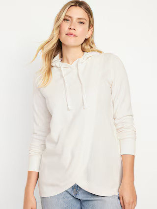 Maternity Cross-Front Nursing Pullover Hoodie | Old Navy (US)