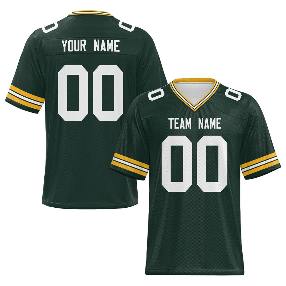 Custom Football Jersey Personalized Team Sports Uniform with Name & Number, Practice Shirt for Me... | Amazon (US)