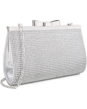 Evening Clutch Bag Cocktail Prom Sparkly Rhinestone Crystal Bride and Bridesmaid Wedding Party Fo... | Amazon (US)