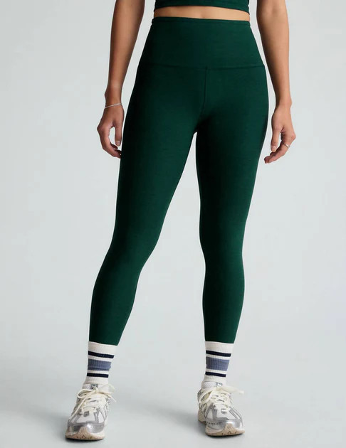 Spacedye Caught In The Midi Legging In Dark Spruce Green Heather | Shop Simon