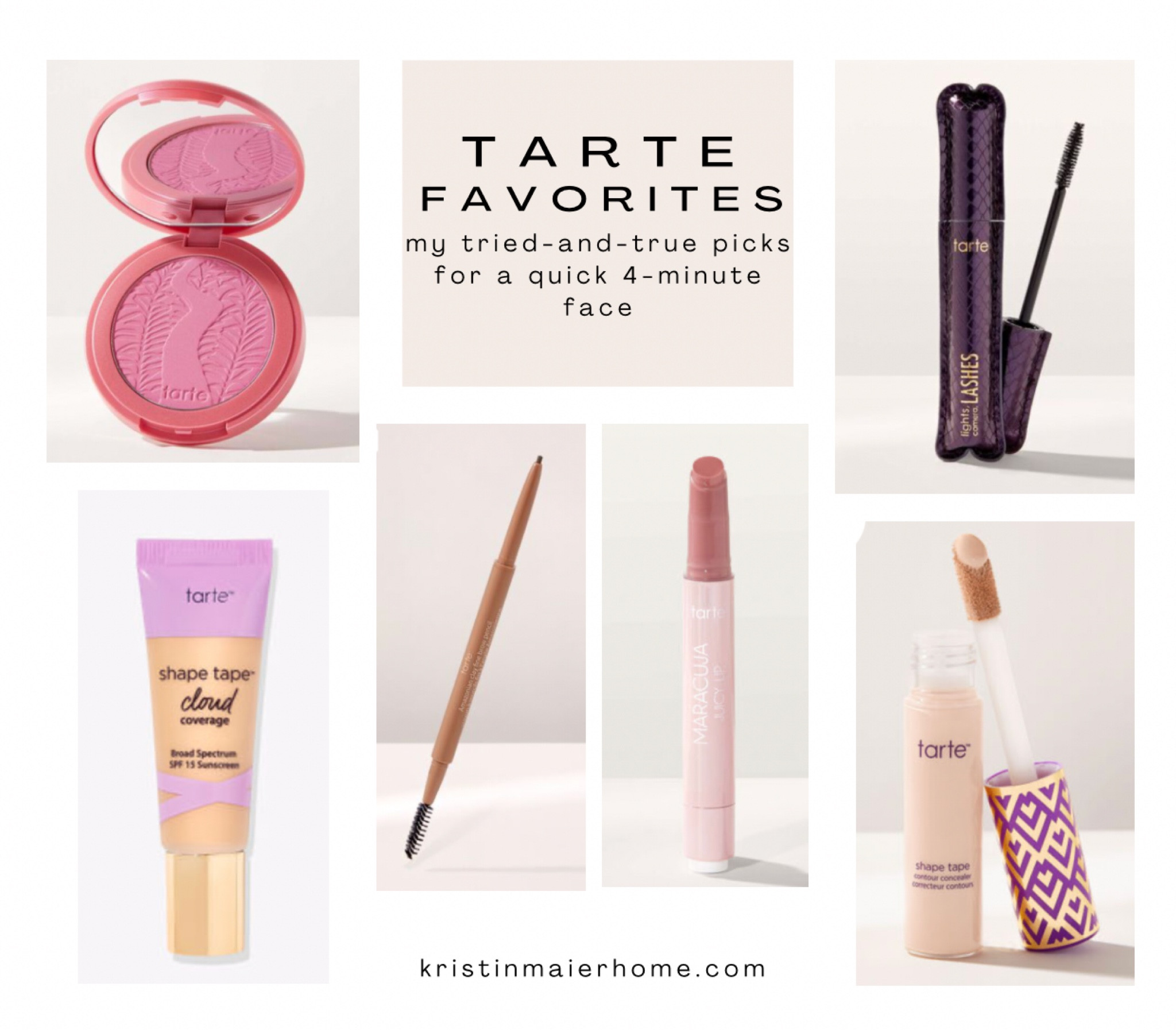 Tarte favorites for a quick and wasy 4-minute face

#tarte #crueltyfree #fiveminuteface #makeup 

#LTKunder50 #LTKbeauty #LTKSale