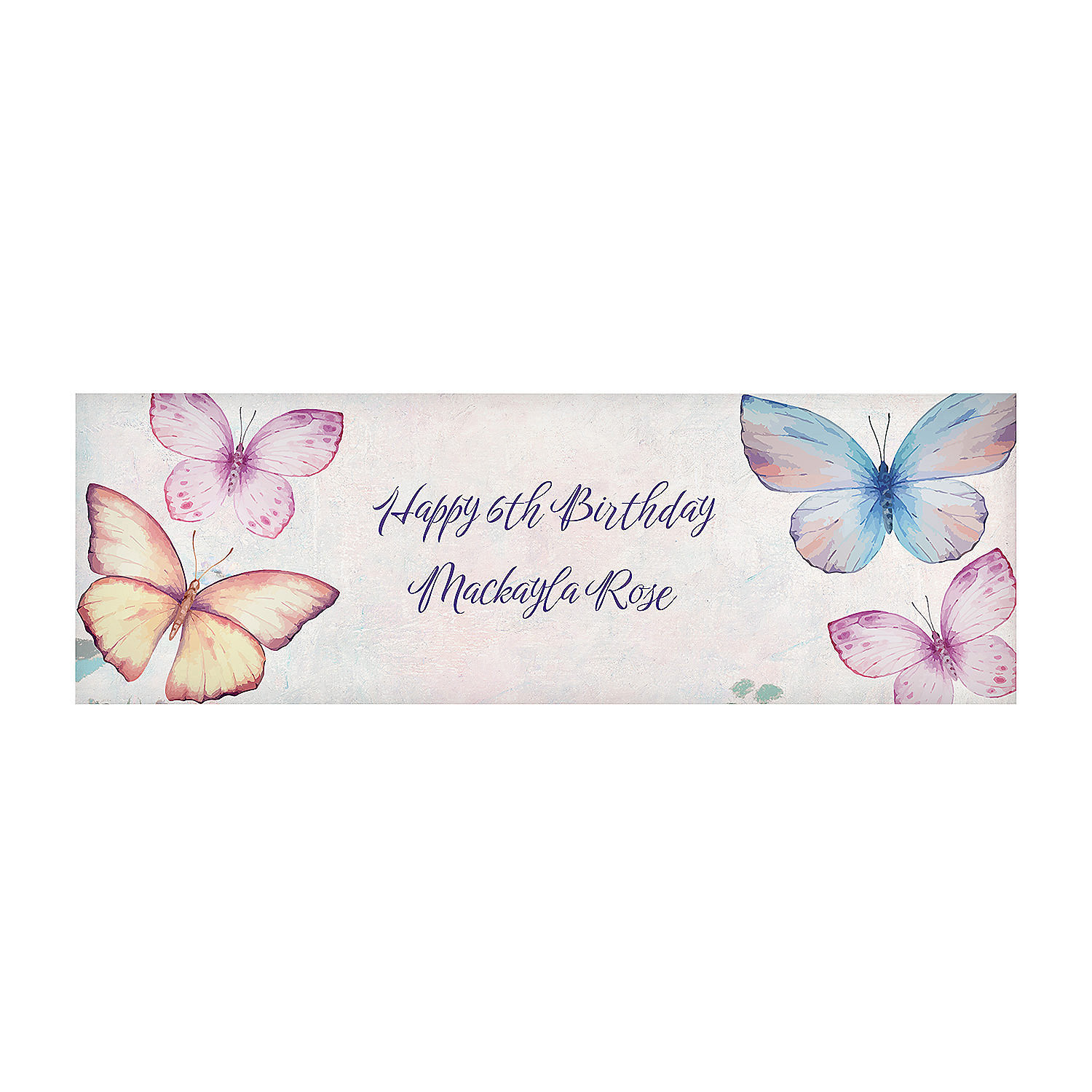 Personalized Pastel Butterfly Party Banner | Oriental Trading Company