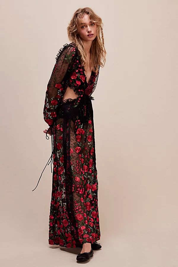 For Love & Lemons Araceli Maxi Dress by For Love & Lemons at Free People, Black, M | Free People (Global - UK&FR Excluded)