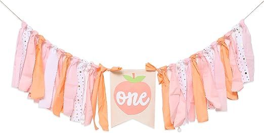 Sweet Peach Highchair Banner for 1st Birthday - Sweet Peach 1st Birthday Banner for Photo Booth P... | Amazon (US)