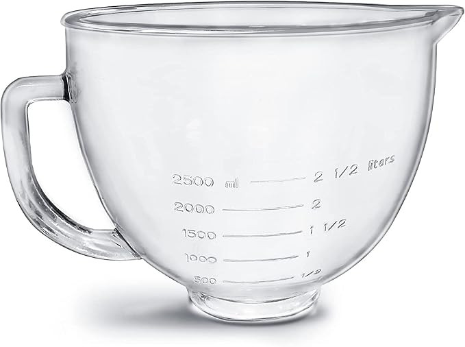 Tilt-Head Stand Mixer Glass Bowl, 5 QT,Compatible with Kitchenaid Artisan 5KSM125, 5KSM150, 5KSM1... | Amazon (US)