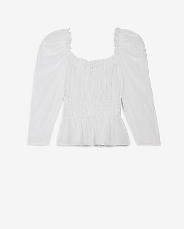 Smocked Puff Sleeve Top | Express