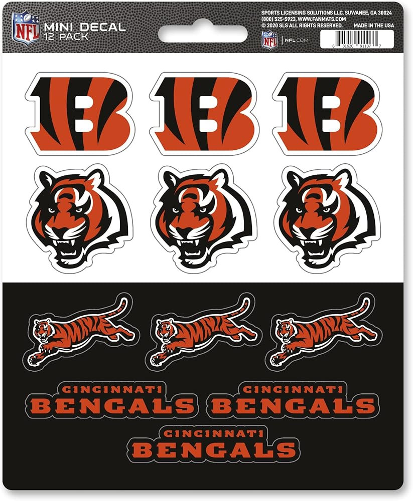 FANMATS NFL Unisex-Teen Decal Set Mini 12 Pack | Amazon (US)