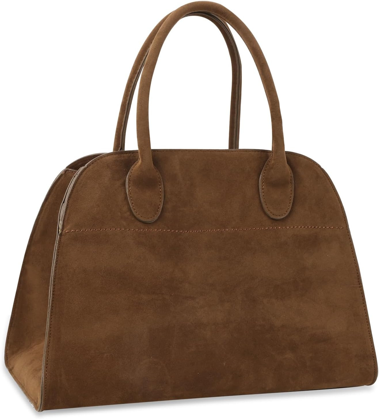 Suede Tote Bag for Women,Women's Suede Purse Vintage Top Handle Bag,Fashion Shoulder Satchel Bag for Office Travel | Amazon (US)
