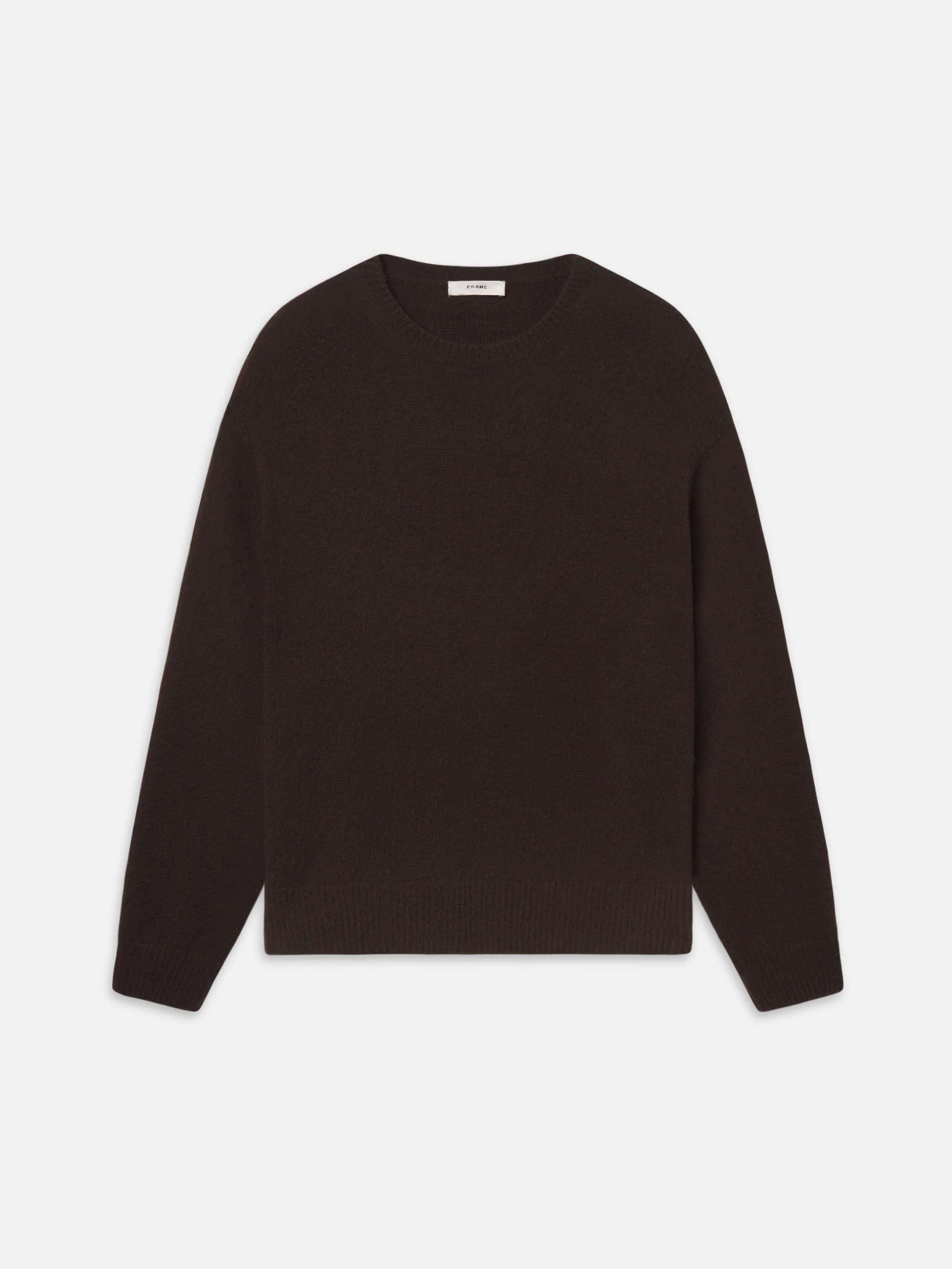 The Cashmere Brushed Sweater -- Coffee | Frame Denim