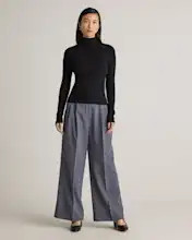 Featherweight Cashmere Ribbed Mockneck Sweater | Quince