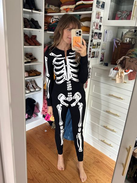 Halloween pajamas in full force over here and i love these skeleton onesies! 

#LTKunder100 #LTKunder50 #LTKSeasonal