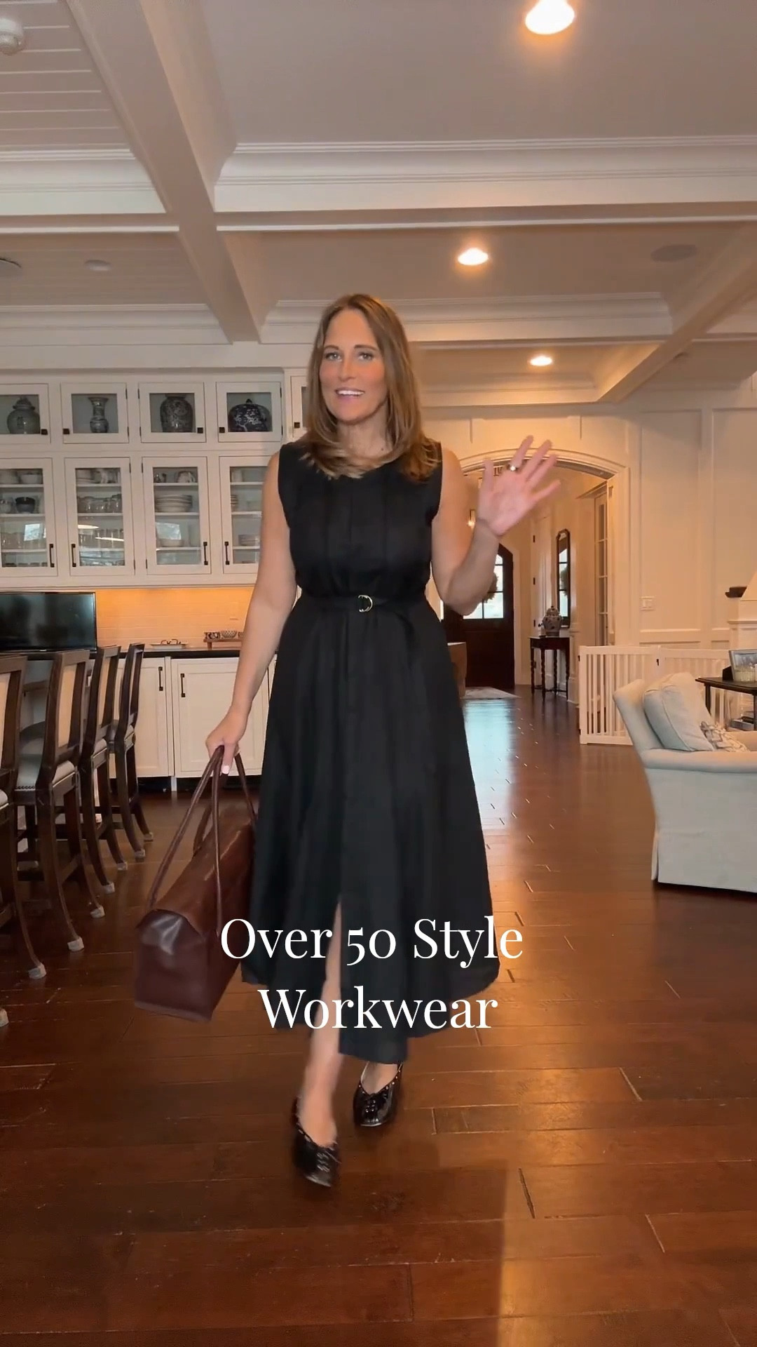 The most stunning comfortable dress for work and this big brown bag is perfect to fit your laptop. m

#LTKWorkwear #LTKootd #LTKOver40