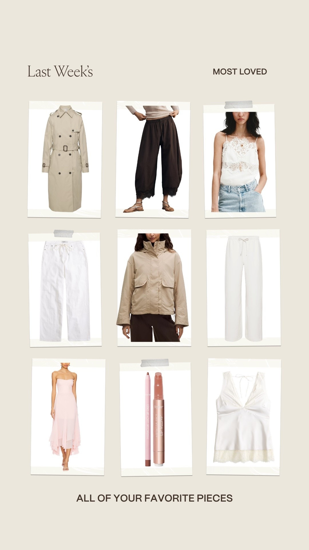 Your most loved last week 🥰 My go-to lip combo is on sale now at Sephora 💄

spring outfit, spring fashion, date night outfit, white pants, white jeans, abercrombie jeans, mom outfit, postpartum outfit, rain jacket, spring transitional outfit, spring jacket, trench coat

#LTKSeasonal #LTKmomlife #LTKBeauty