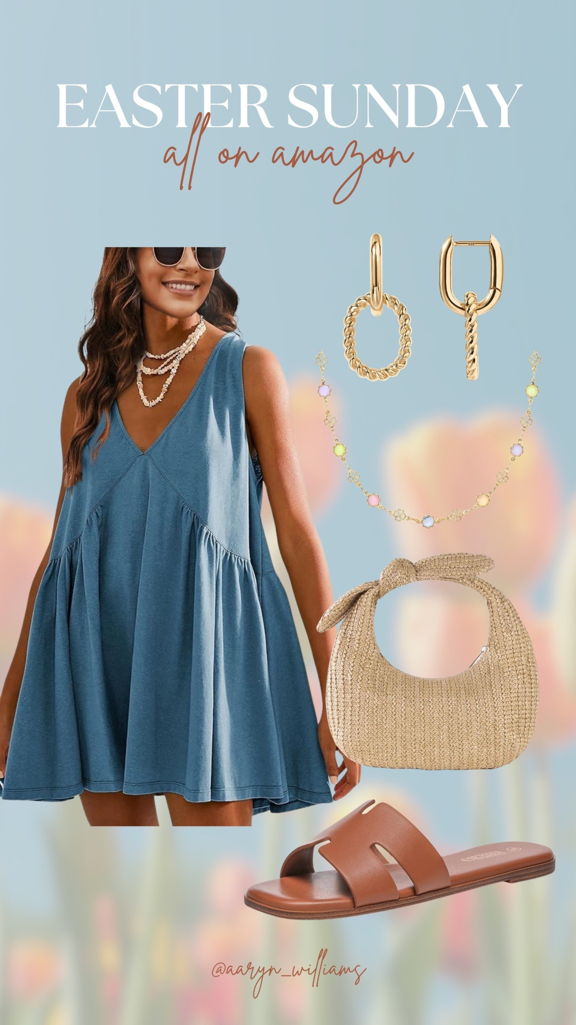 This Easter look is giving cute and comfy! I paired a flowy Amazon dress with flat sandals, gold accessories, and a sweet little bag — perfect for a casual Sunday that still feels put-together. Easy to wear, easy to love, and all from Amazon!

Easter outfit, Amazon dress, spring fashion, Easter Sunday look, flat sandals outfit, comfy but cute, Amazon accessories, church outfit inspo, LTK spring finds, casual Easter style, head to toe Amazon, spring wardrobe refresh, cute Amazon look, comfy Easter outfit 👗🌷👜☀️✨

#LTKFindsUnder50 #LTKStyleTip #LTKShoeCrush