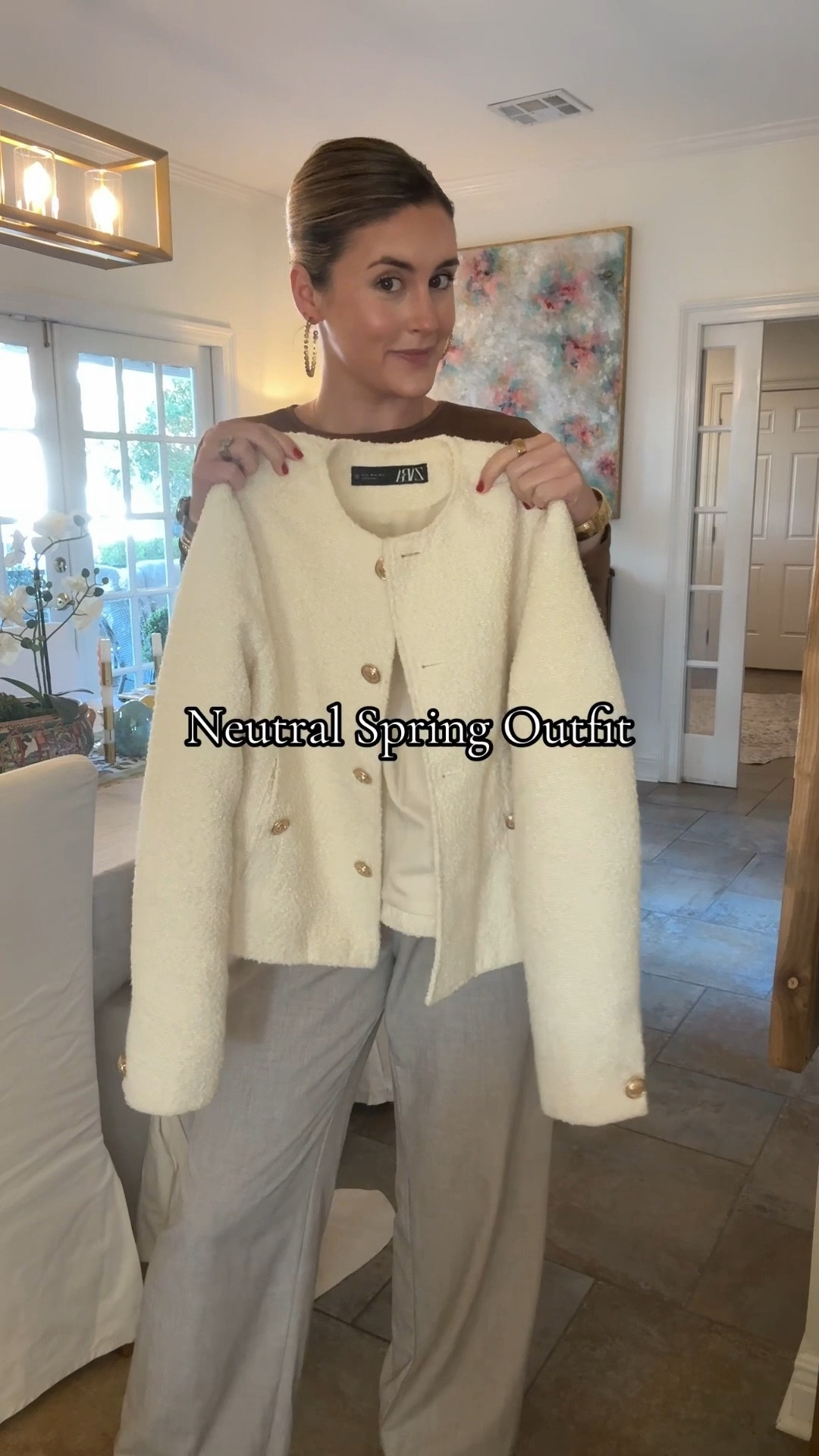 Really leaning into brown tones lately! Loving this neutral spring outfit to get through the cooler morning temps. These are my favorite work pants lately! The cut is fantastic and wow the price for a stylish wide leg trouser couldn’t be better 🤩

#LTKStyleTip #LTKFindsUnder100 #LTKFindsUnder50