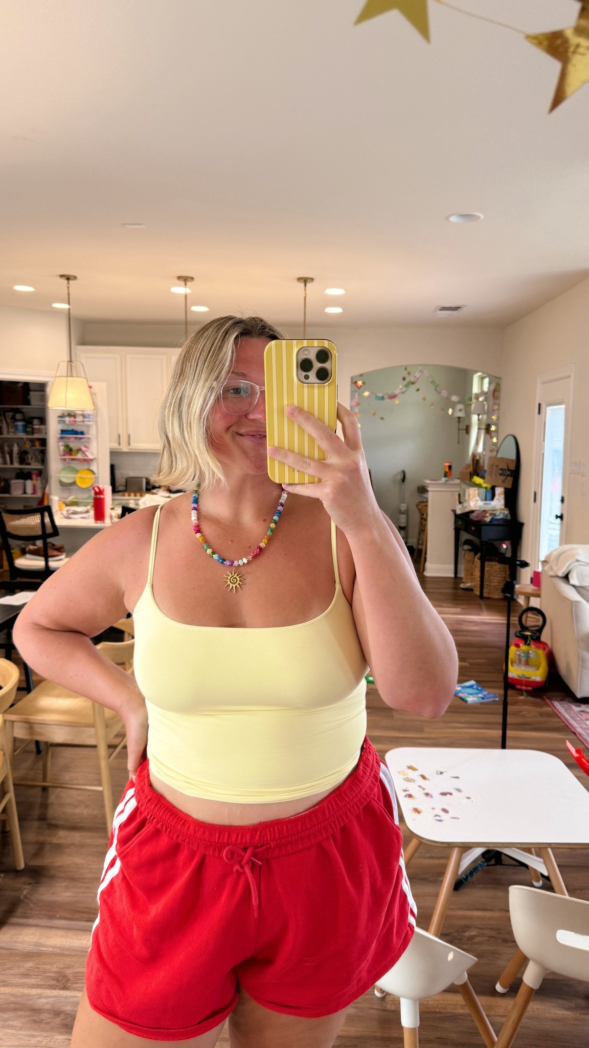 butter yellow tank top- wearing a L 

#LTKFindsUnder50 #LTKSeasonal